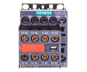 Auxiliaries 4Z 4R coil 24V DC S00 permanently mounted screw 3RH2244-1BB40