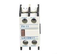 Auxiliary Block for CJX2 AC Contactor, 1NO/1NC F4-11 Model, 10A Heating Current, 690V Insulation Voltage, Flame Retardant Housing, Building Block