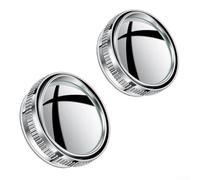 Auxiliary Car Rearview Mirror with Suction Cup Fixing, Wide Viewing Angle, High Definition Glass Lens, Rain Blocking and 360 Degree Rotation (White Rainy eyebrows)