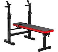 Auxiliary Fitness Dumbbell Bench Folding Barbell Rack & Weight Bench Set for Home Gym, Adjustable Dumbbell Racks Stands, Squat Rack, Strength Training w/Incline & Decline Capability
