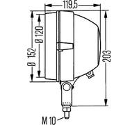 Auxiliary Lamp mounting 1G3 005 760-221 HELLA