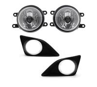 Auxiliary Lights 1 Set LED Fog Lights Lamp For Toyota For Corolla 2008 With Plating Frame Cover And Wire Left And Right Headlight(Halogen and Frame)