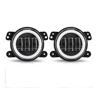 Auxiliary Lights For Dodge For Journey 2009~2011 60w 4 Inch Led Fog Lights With White Halo Ring Drl Amber Turn Signal Lamp(Black)
