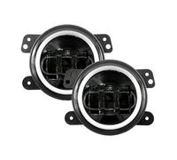 Auxiliary Lights Front Bumper Led Fog Light Assembly For Jeep For Wrangler Jk 2007-2018 With Ring Angel Eyes White Drl Amber Turn Signal Light