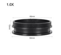 Auxiliary Objects Lens 0.5X 0.7X for Trinocular Binocular Zoom | Features a 48mm mounting diameter with glass and ABS construction, offering multiple magnification options.