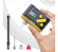 AUXITO Mini Electric Bike Pump with Pressure Gauge 20s Fast Inflate,120PSI Portable Bicycle Pump with Presta & Schrader Valve,Auto Stop,Bike Accessories for Road Mountain Bike,E-Bike,Motorcycle(129g)