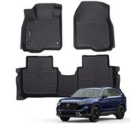Auxko All Weather Floor Mats Fits for Honda CR-V 2023 2024 2025 (Include Hybrid) TPE Rubber Liners Accessory for Honda CRV 2023 2024 2025 Odorless Anti-Slip Mats Black