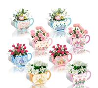 auxlihi 12pcs Tea Party Decorations,Flower Boxes Centerpiece Princess Centerpieces for Tables Teapot Vase Table Decor for Floral Tea Themed Birthday Party Baby Shower Wedding