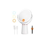 Auxmir 30X Magnifying Mirror with Light, Rechargeable Makeup Mirror White