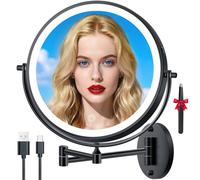 Auxmir lighted magnifying mirror with 3 color modes