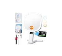 Auxmir Magnifying Makeup Mirror, 30X/1X, LED Time Display, Rechargeable