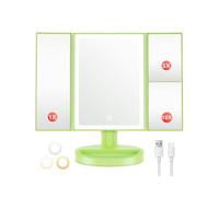 Auxmir Makeup Mirror with Lights, 10X/5X/1X Magnifying, Rechargeable