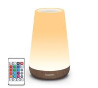 Auxmir Night Light, Dimmable LED Touch Bedside Lamp, 2500mAh Rechargeable Baby Night Light with 13 RGB Colors, Remote Control, Portable Kids Lamp for Nursery, Bedroom, Table, Camping