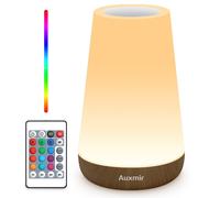 Auxmir Night Light, Dimmable LED Touch Bedside Lamp, 2500mAh Rechargeable Baby Night Light with 13 RGB Colors, Remote Control, Portable Kids
