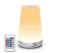 Auxmir Night Light for Kids Baby, LED Bedside Lamp for Nursery, Silver