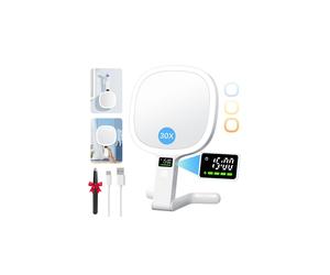 Auxmir Smart Magnifying Mirror with Light, Double 26.5L x 15.7W cm, 1x-30x