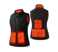 Auxo Quilted Heated Vest for Women, Lightweight Winter Electric Heating Vest with Battery Pack Included XL