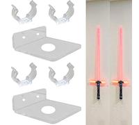 AUXPhome (2 Pack) Clear Acrylic Display Stand for Star Wars Light Saber FX Master Replicas Graflex LED Light Swords Double Bladed Dual Sabers - No Lightsaber