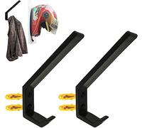 AUXPhome 2 Pack Motorcycle Helmet Hook Multi-Purpose Jacket Hanger Keys Bags Holder Wall Mount Rack Cloth Display Rack Hat Hook for Home Kitchen Door Cabinet - Hardware Included Easy to Install.