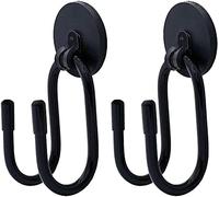AUXPhome 2/PK Magnetic Hooks, Strong Magnet Hangers for Cowboy Hat, Hard Hat, Cords, Tools, Bags, Towels, Shoes, Toys, Umbrella, Cap, etc - No Scratches to The Surface