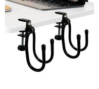 AUXPhome 2/PK Portable Desk Mount Hanger, Strong Table Hanger Hooks for Backpack, Hard hat, Cords,Bags,Mug,Towels, Shoes, Toys, Umbrella, Cap,Headphone,Purse,Handbag,etc for Table Desk, Under Counter