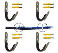 AUXPhome 4 Piece Wall Display Sword Rack Sword Holder Sword Stand Sword Bracket Hanger Hanging Hooks for Wall mounting - Holds Two Swords - Metal Hook with Felt Strips