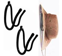AUXPhome Cowboy Hat Rack Hat Holder Hat Organizer Hat Display Hat Hooks Hat Storage Hat Wall Mount - Easy to Install - Screws Included - Easily Adjustable - Fit Any Hat - 2 Pack