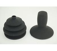 AUXPhome Gaiter Neck - Mobility Knob Gaiter - for Power Scooter Electric Wheelchair Joysticks Joystick Boot, Fits GC, VSI, VR2, and Remote Plus (1 Set) - Black Rubber - 1 Set