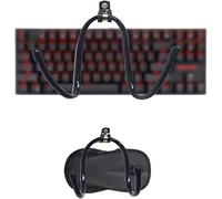 AUXPhome Pack of 2, Universal Keyboard and Mouse Organizer - Wall Mount Clip Hanger Display Storage Holder - No Falling