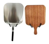 AUXPhome Rust Resistant Metal Wall Mounted Pizza Peel Rack, Black, 2 Pack