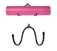 AUXPhome Universal Metal Adjustable Wall Rack, Holds Up to 20Lbs, Yoga Mat Foam Roller Holder, Multi-Purpose Storage Rack, Pink, Classic Style, Bathroom Wall Mount, Yoga, Bathroom Storage