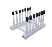 AUXPhome Vinyl Record Storage Holder Stand Cleaning Device Drying Rack Display - Purple, Holds up to 6 Album LPs - 12" and 7" Records