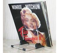 AUXPhome Vinyl Record Storage Holder Stand - Stacks up to 10 Albums, 7 or 12 inch - Adjustable Aluminum Metal Stand - Display Your Singles and LPs in This Modern Portable Rack Unit - No Vinyl Records