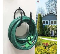 AUXPhome Wall Mount Garden Hose Hanger Hose Bracket Duty Metal Hose Holder Easily Holds 150 5/8’’ Hose - Perfect for Chain-Link Fence and Wall Mounted for Pool Hoses,Brushes,Leaf Rakes,Cords, etc