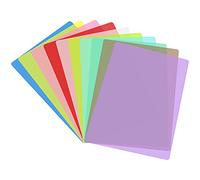AUXSOUL 10 Pcs A4 Dyslexia Overlays Coloured Overlays for Reading Dyslexia Visual Stress Specialists for Children, Teacher, Reading Beginner
