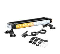 AUXTINGS 16 inch Emergency Strobe Lights Bar,Double Side Amber White 30 LED Warning Light with 24 Strong Magnets Traffic Advisor Snow Plow Flashing Lights for Construction Trucks Vehicles Tow Pickup
