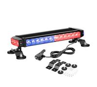 AUXTINGS 16 inch Emergency Strobe Lights Bar,Double Side Red & Blue 30 LED Warning Light with 24 Strong Magnets Traffic Advisor Snow Plow Flashing Lights for Construction Trucks Vehicles Tow Pickup