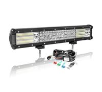AUXTINGS 18 inch 450W LED Light Bar with Strobe Wiring kit,Waterproof 12V 24V Triple al Row Spot Flood Beam Led Work Fog Driving Lights with Remote Controller for 4x4 Vehicles Car Truck Tractor