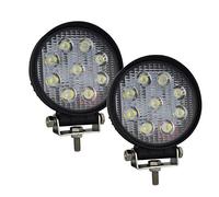 AUXTINGS 2 Pcs 4 inch 27W Spot Round LED Work Light Bar Off road Driving Fog Lights for 4X4 4Wd Car ATV UTV SUV Truck Tractor Trailer Forklift Train Boat Bus Motorcycle
