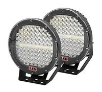 AUXTINGS 2-Piece 9 Inch 294W LED Pods Light Bar - Black Round 24000Lm Waterproof Spot Beam Off Road Lights for Truck SUV ATV Tractor Boat