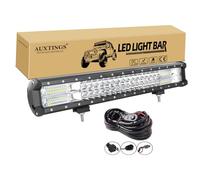 AUXTINGS 20 inch 288W LED Light Bar Triple Row Spot Flood Combo Beam Off Road Lights Waterproof Work Light with Wiring Harness for Trucks SUV ATV UTV Boat