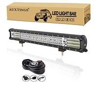 AUXTINGS 20 inch 510W LED Light Bar 4 Row Spot Flood Combo Beam Off Road Lights Work Light with Wiring Harness for Vehicle Trucks SUV ATV UTV Boat Lights, 12V 24V Waterproof
