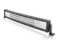 AUXTINGS 22 inch 56 cm 270W Curved LED Light Bar 7D Lens Spot Flood Combo Beam Triple Row LED Work Diving Lights for Off Road ATV AWD SUV 4WD 4x4 Pickup,12V 24V Waterproof