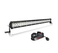 AUXTINGS 24 inch 10800LM Dual Row Slim LED Light Bar Spot Beam LED Golf Cart Work Lights Waterproof Fog Light with Wiring Harness for RZR Boat ATV UTV Trucks SUV Tractor,DC 12V 24V IP67