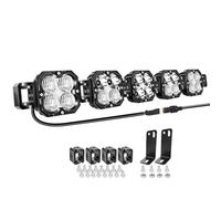 AUXTINGS 33 inch 150W LED Light Bar with DT Wiring,Straight Curved Adjustable,Spot Flood Combo Beam Off Road 4X4 Waterproof Driving Fog Lights for 12V 24V Vehicle 4WD Car UTV SUV Truck Tractor Trailer