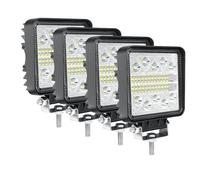 AUXTINGS 4 Pcs 4 inch Square LED Work Light,51W Waterproof Spot Beam 6000K Offroad Driving Fog Lights with Wiring for Truck Jeep ATV UTV SUV Tractor 4x4 Cart Trailer,12V 24V