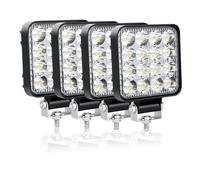 AUXTINGS 4 Pieces 4 inch 10cm 48W Mini Ultra Thin LED Work Light Spot Beam LED Pods Driving Lights 12V 24V Offroad Fog Lamps for Truck Tractor Boat 4x4 Car SUV ATV Excavator