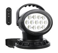 AUXTINGS 40W Remote Control LED Spotlight,360 Degree Rotating Searchlight, Portable Search Work Light with Cigarette Plug & Strong Magnes for Off Road Trucks Boat Home Security Farm Field Garden