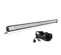 AUXTINGS 52 inch 675W LED Light Bar Triple Row Spot Flood Beam LED Work Driving Lights 7D Lens with Wiring Harness Kit for Jeep Off Road ATV AWD SUV 4WD 4x4 Pickup,DC12V 24V Waterproof DT