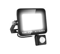 AUXTINGS LED Floodlight with Motion Sensor,10W 1000LM Outdoor Security Lights Outside Lamp 6000K White Spot Light Exterior Lighting for Yard Backyard House Court Stadium Parking,IP66 175V-260V